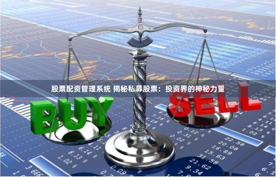 股票配资管理系统 揭秘私募股票：投资界的神秘力量